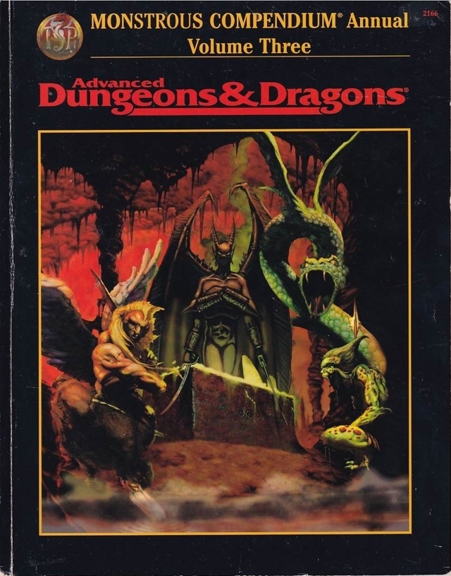 Advanced Dungeons & Dragons - Monstrous compendium annual volume Three - (B-Grade) (Genbrug)